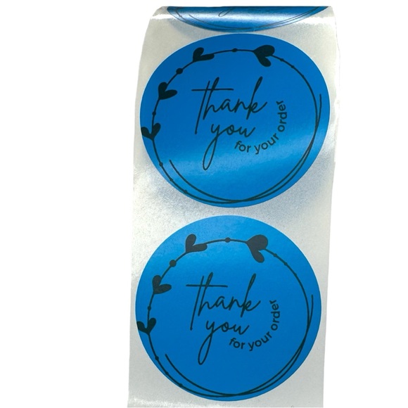 STICKERAFT Other - Pack of 100 Stickers 2in thank you for your order Stickers Packaging Supplies